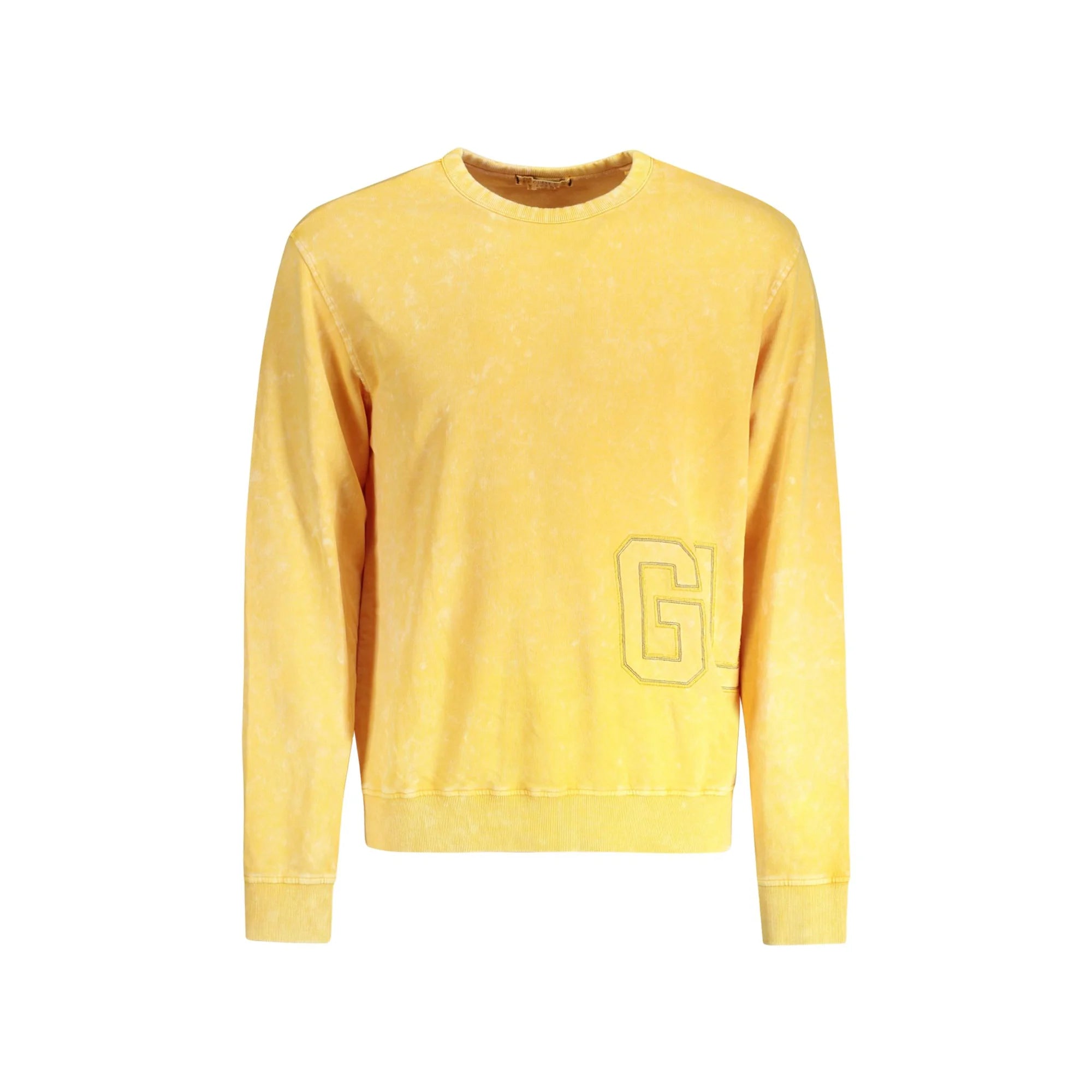 Guess Jeans Felpa Maniche Lunghe Uomo Gialla Ricamo Felpe Giallo - foto prodotto